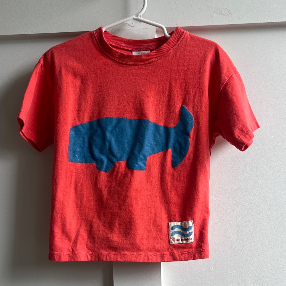Zara Boys Size 4 Short Sleeve Whale T-Shirt